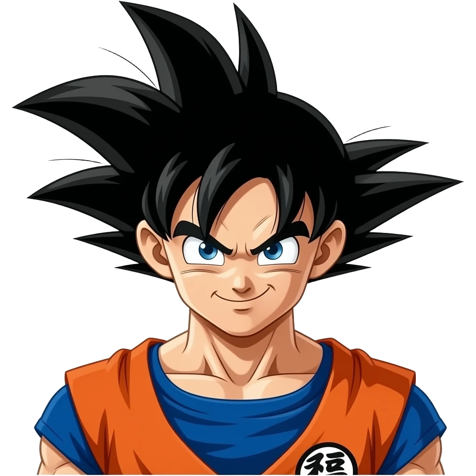 Goku qui fait un kameamea emoji