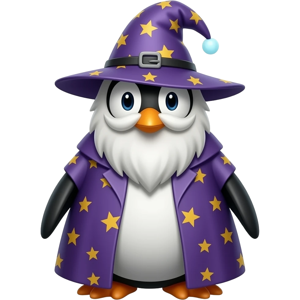 Penguin Wizard emoji