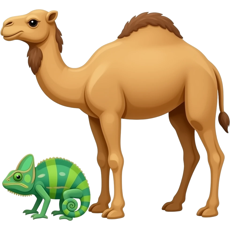 camel and chameleon emoji