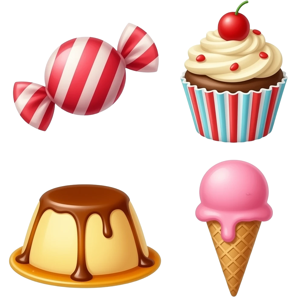 🍬🧁🍮🍨 emoji