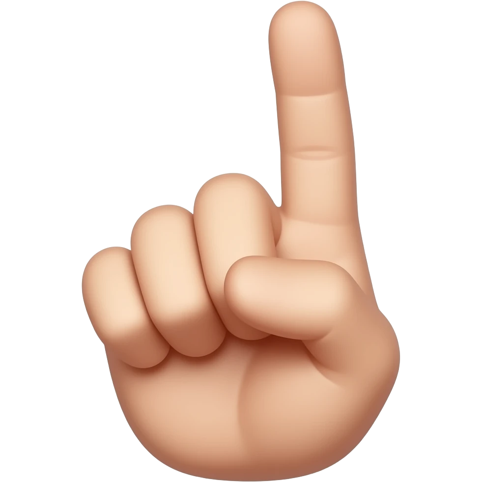 small finger up with the small finger facing in front and the thumb and ring finger near ur face emoji