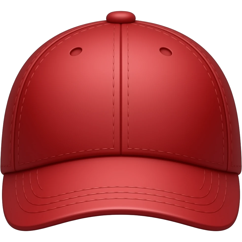 Red peak cap emoji