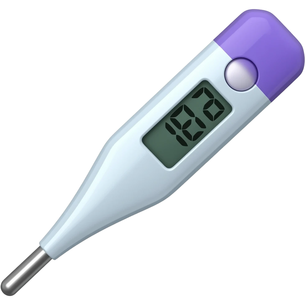 digital thermometer purple emoji