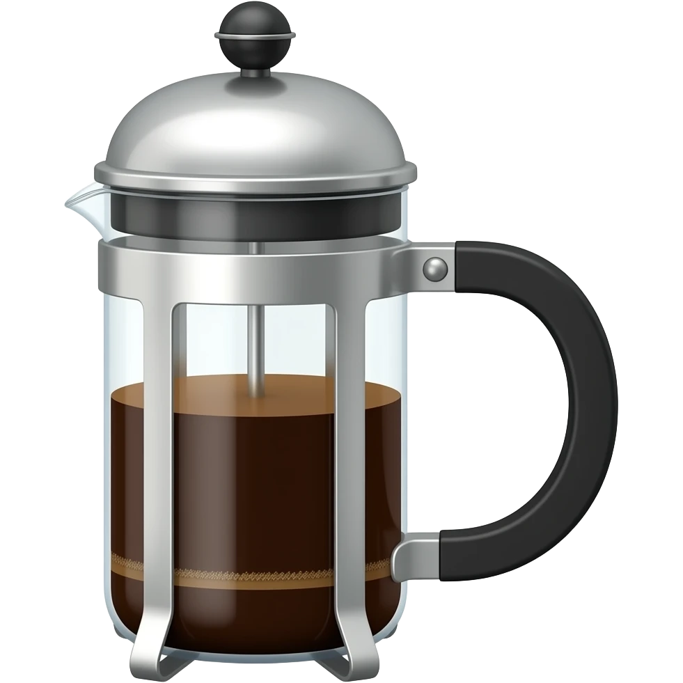 French press with coffee emoji