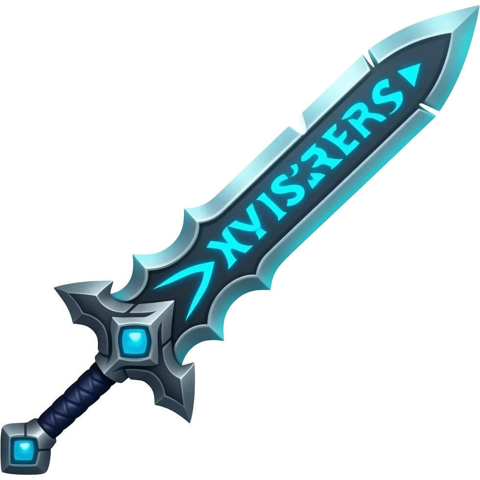 blue cyberpunk sword like master yi from lol emoji