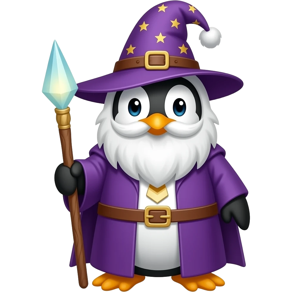 Penguin Wizard emoji