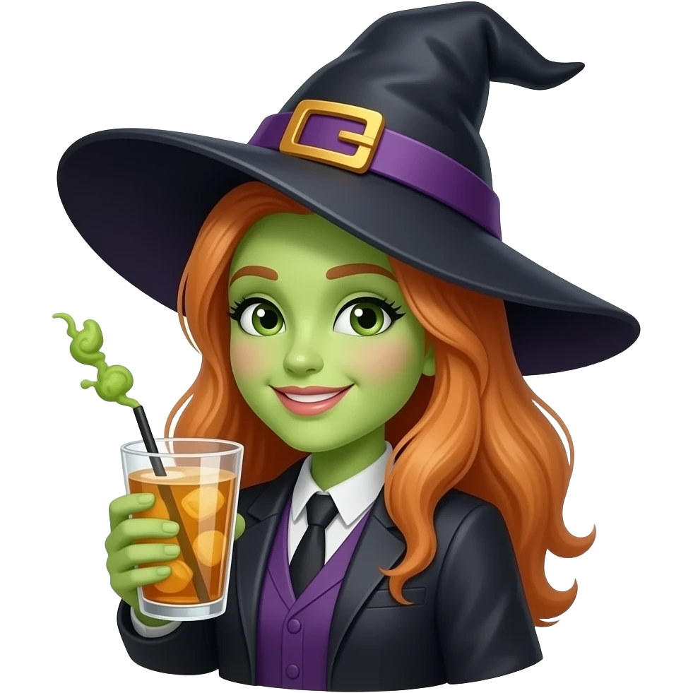 witch with drink emoji