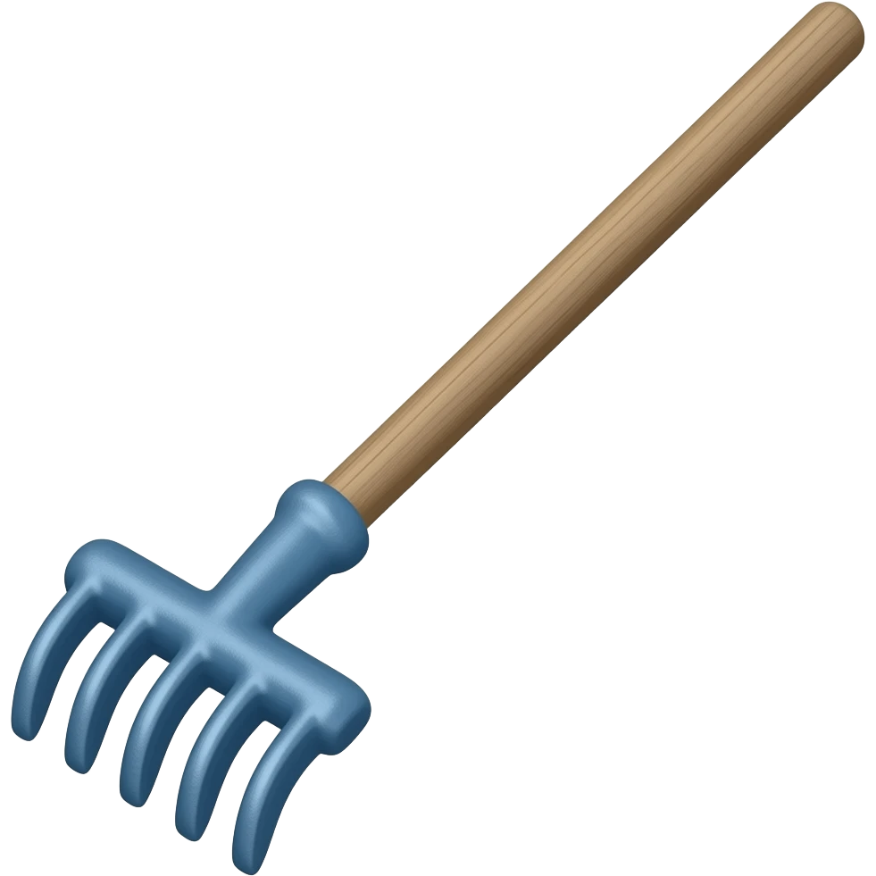 blue rake emoji