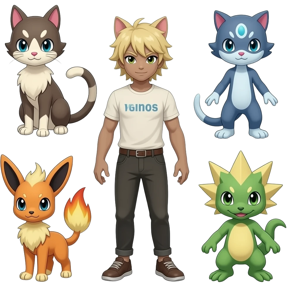 Houndour-Torracat-Zorua-Salandit-Flareon-Fakémon-Digimon-fusion (full body) emoji