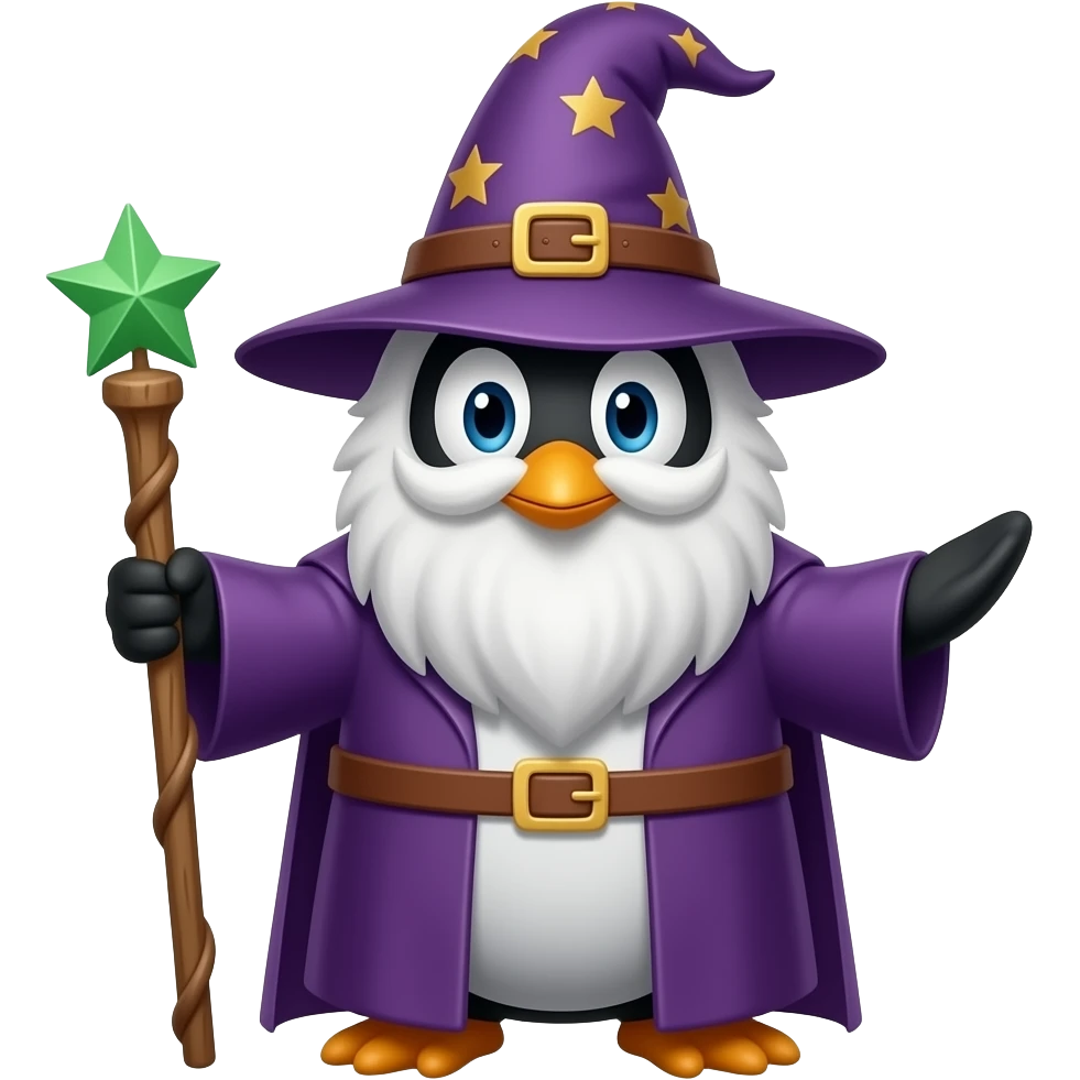 Penguin Wizard emoji