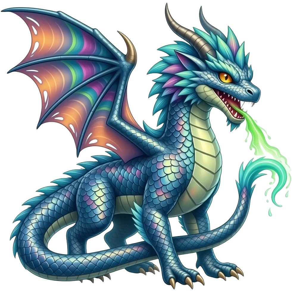 Shiny exotic feathery acidic trippy abstract tropical bioluminescent edgy cool Salandit-Salamence-Ekans-Seviper-Salazzle-Fakemon-hybrid emoji
