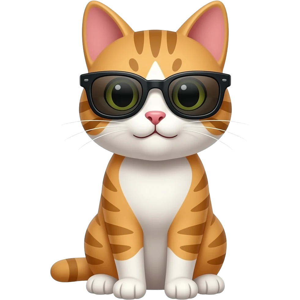 Cat wearing sunglasses emoji