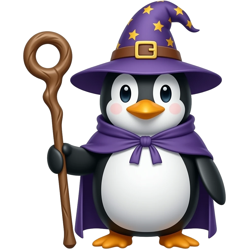 Penguin Wizard emoji