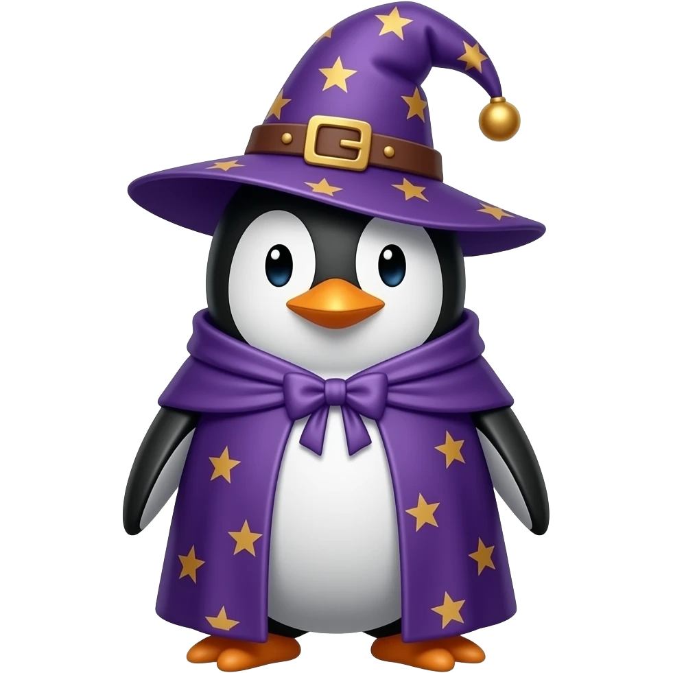 Penguin Wizard emoji