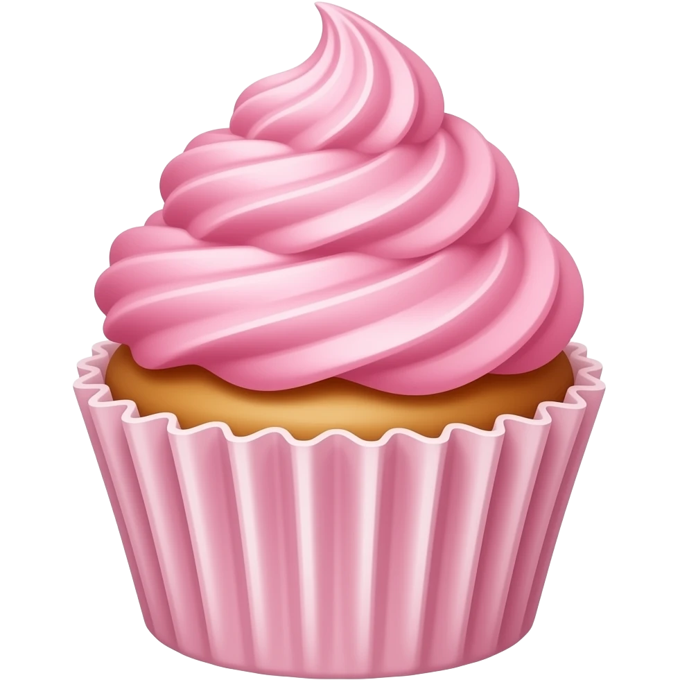 Cupcake with pink icing emoji