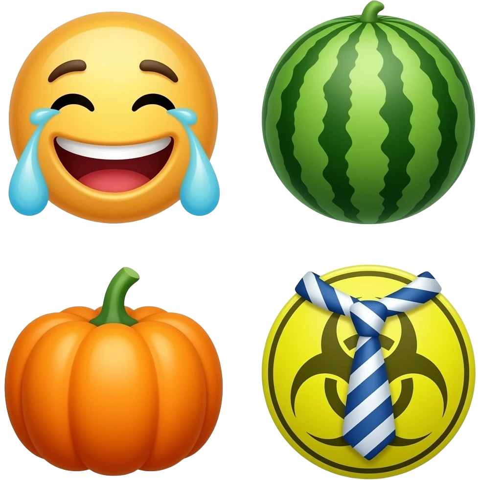 😂🍉🎃👔☣️ emoji