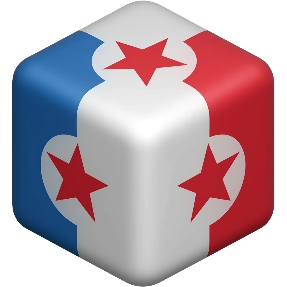 Cuboid flag shape emoji