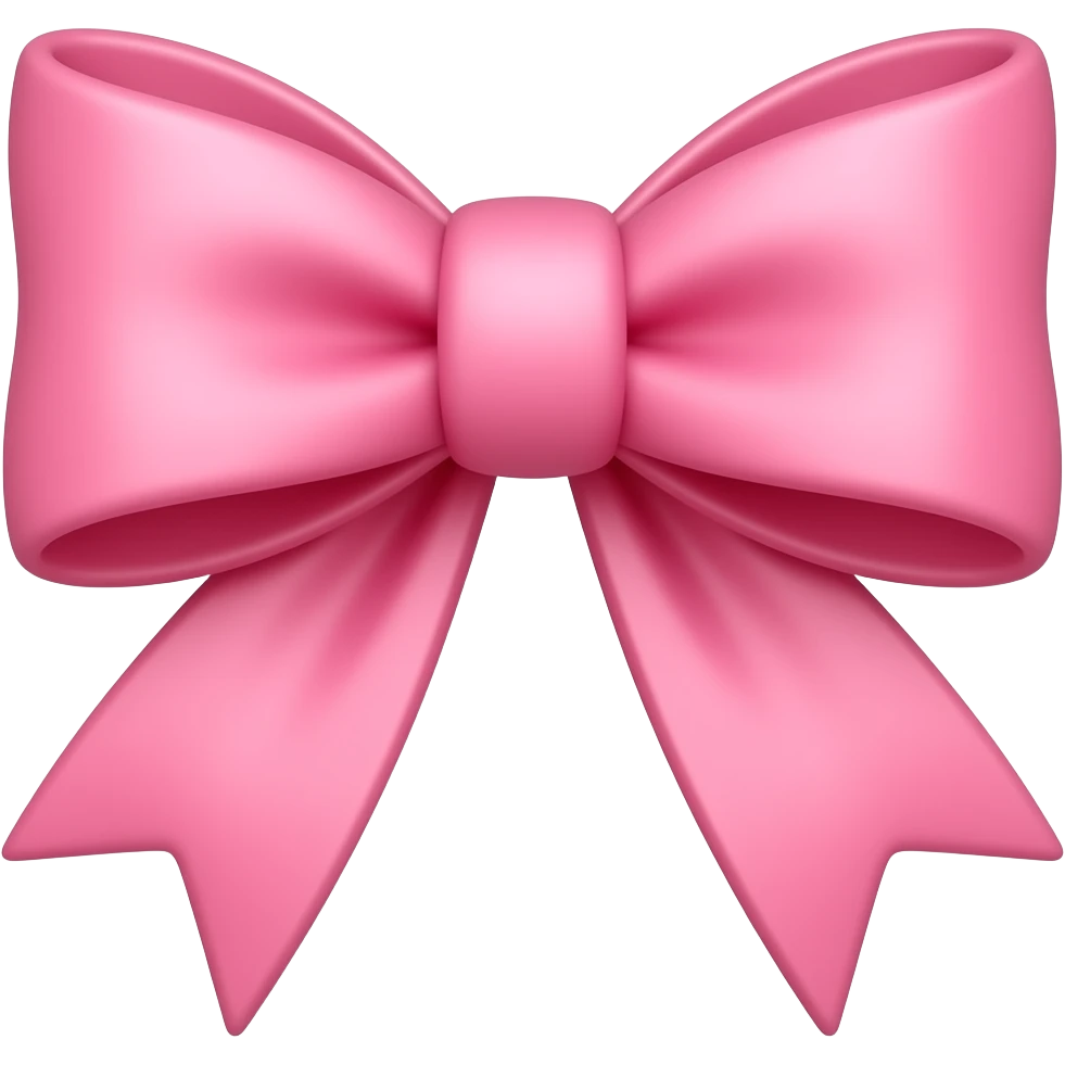 Pink bow emoji