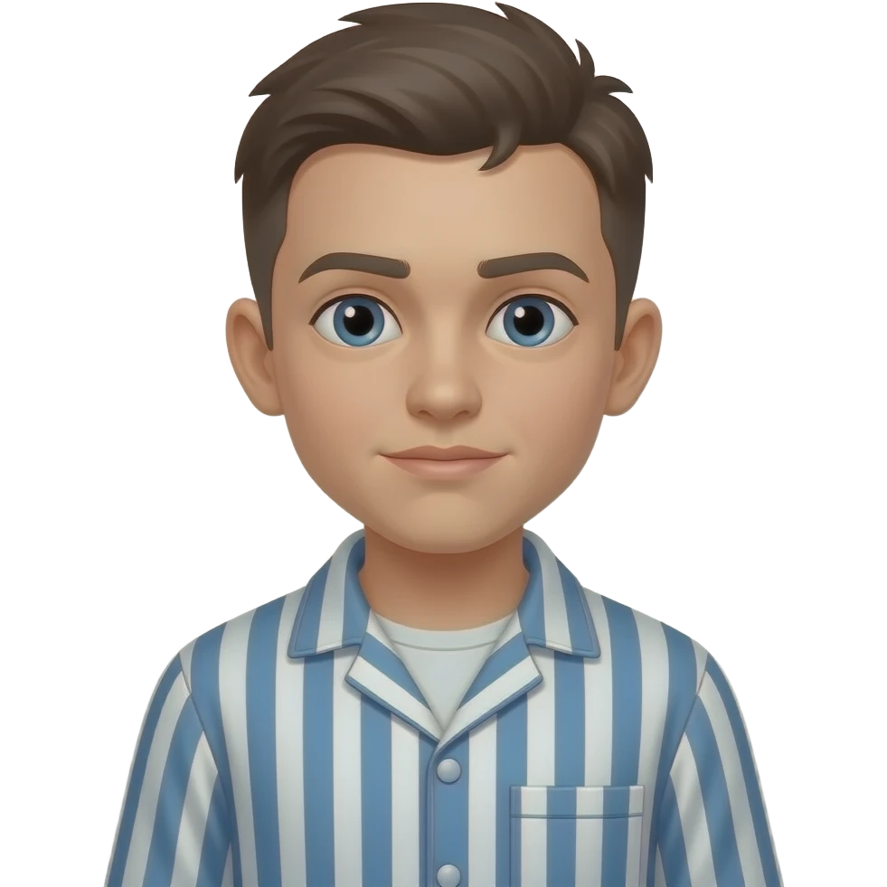 boy in concentration camp striped pyjamas emoji