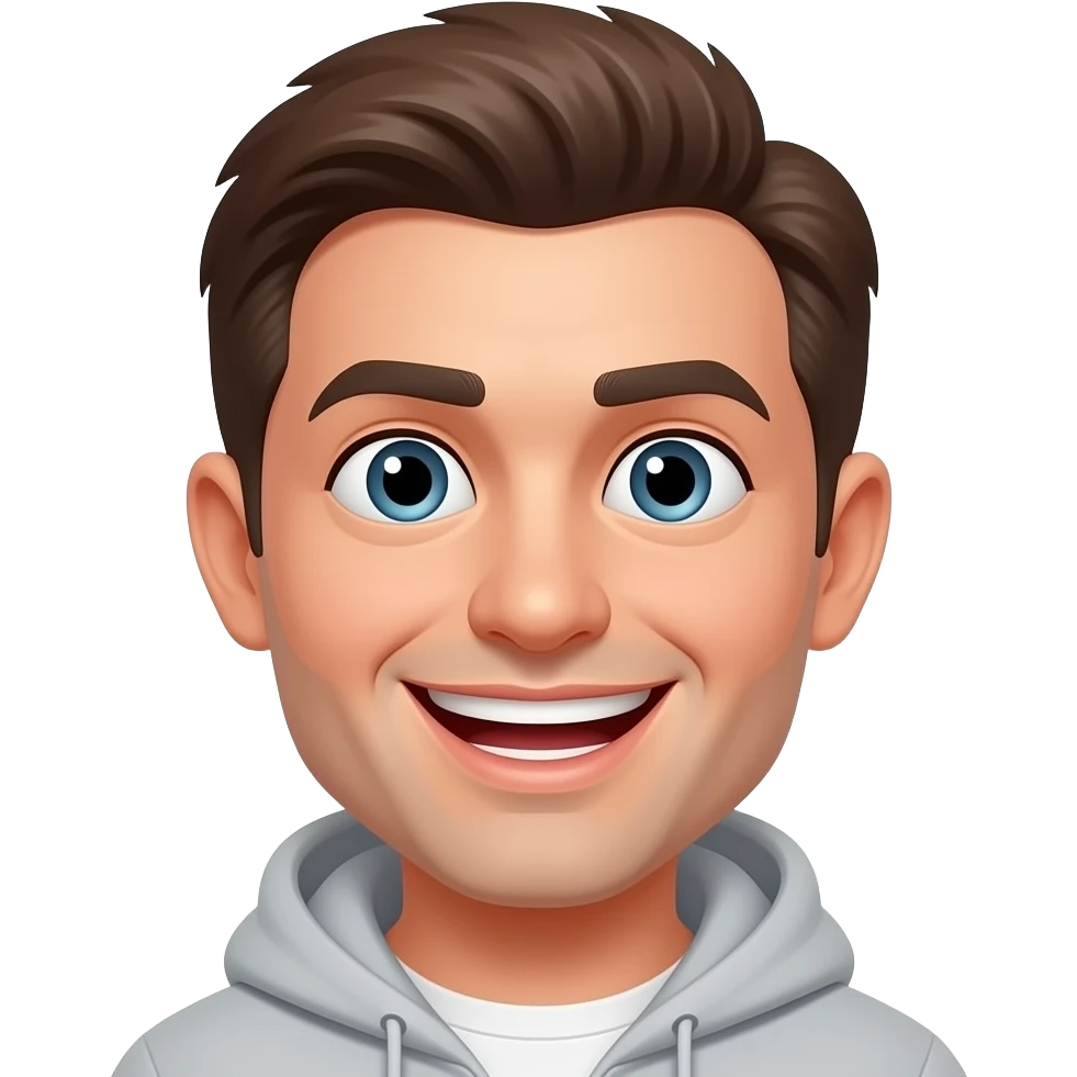 Silly face emoji