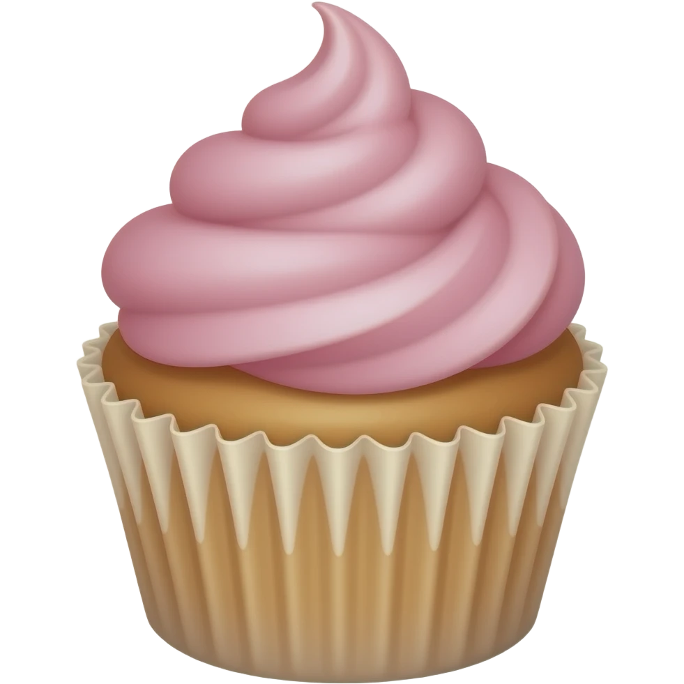 Cupcake with pink icing emoji
