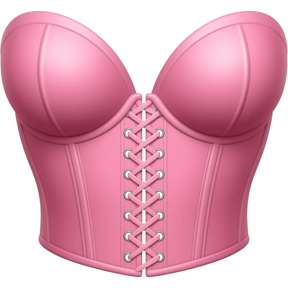 Pink underboobs corset emoji