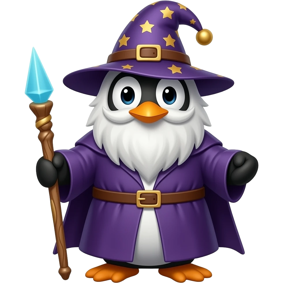 Penguin Wizard emoji