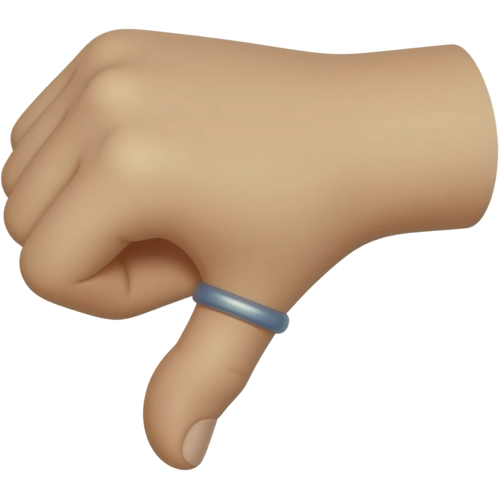 Ring finger down emoji