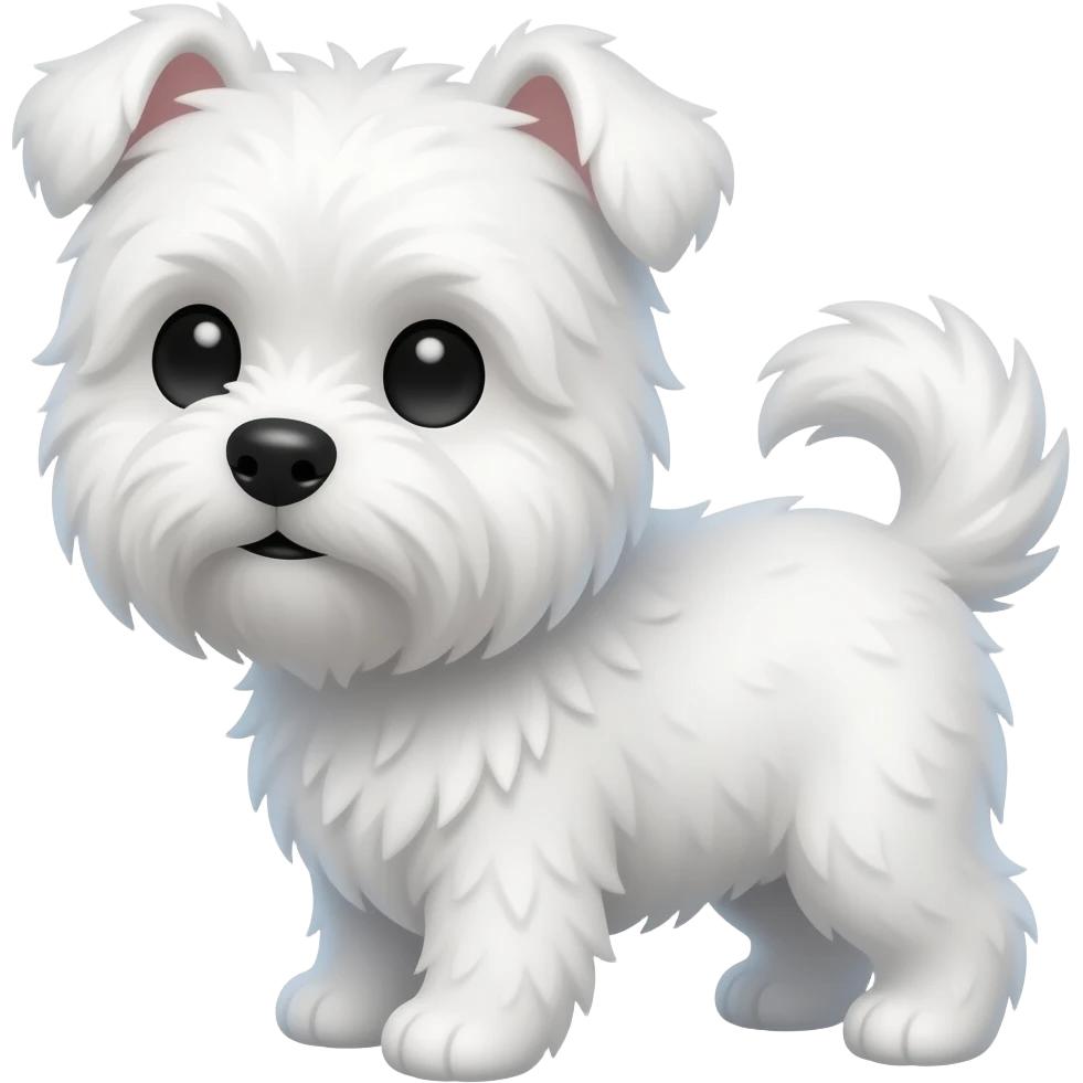 kawaii maltese dog emoji
