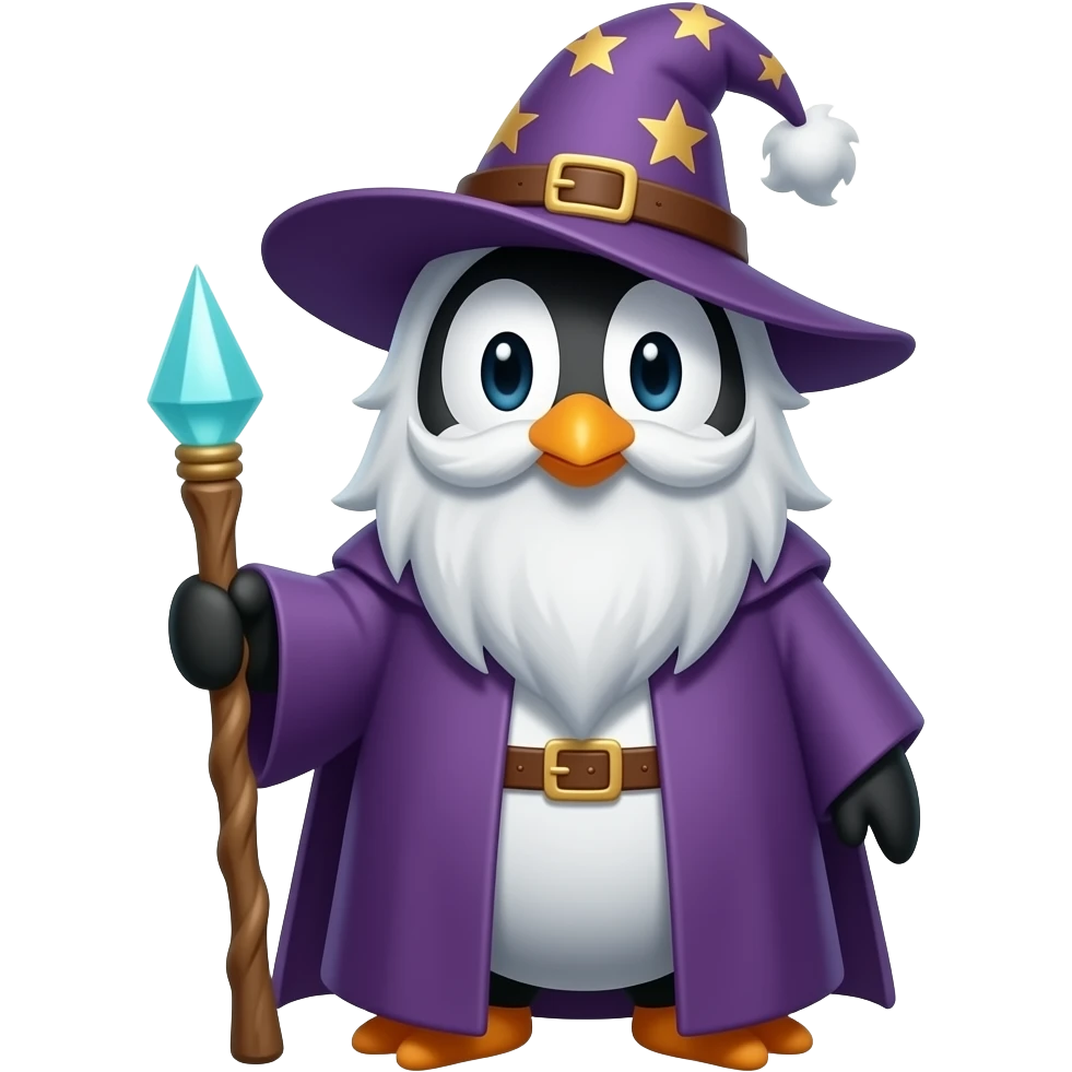 Penguin Wizard emoji