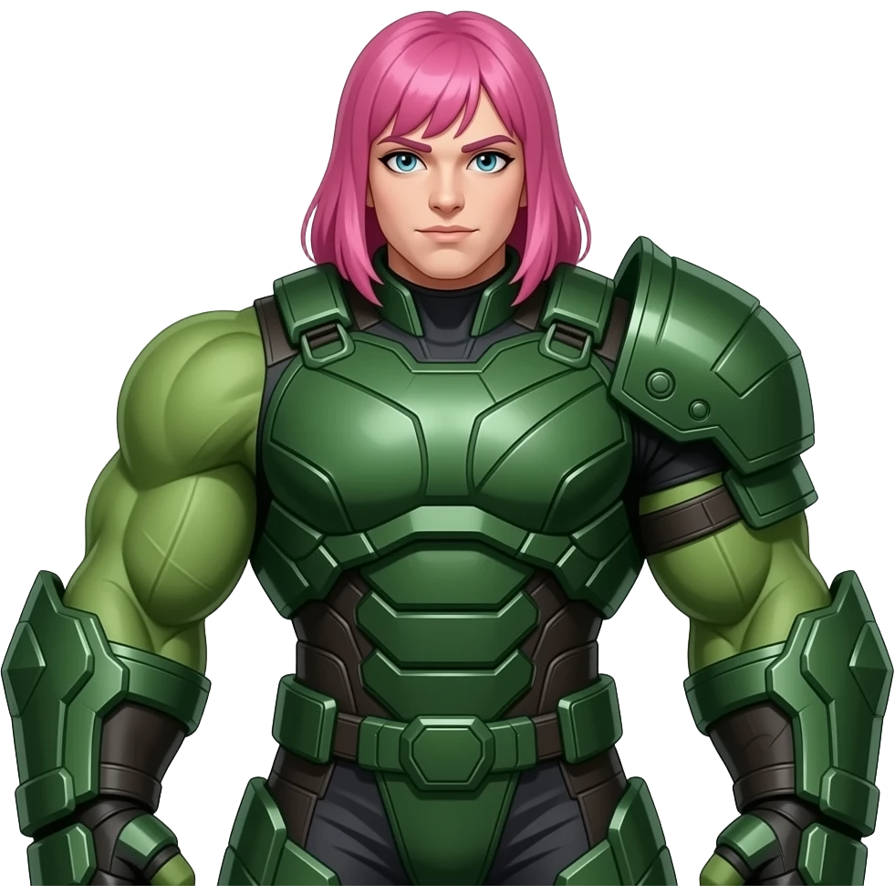 the hulk but instead of green man it’s a pink girl hulk emoji