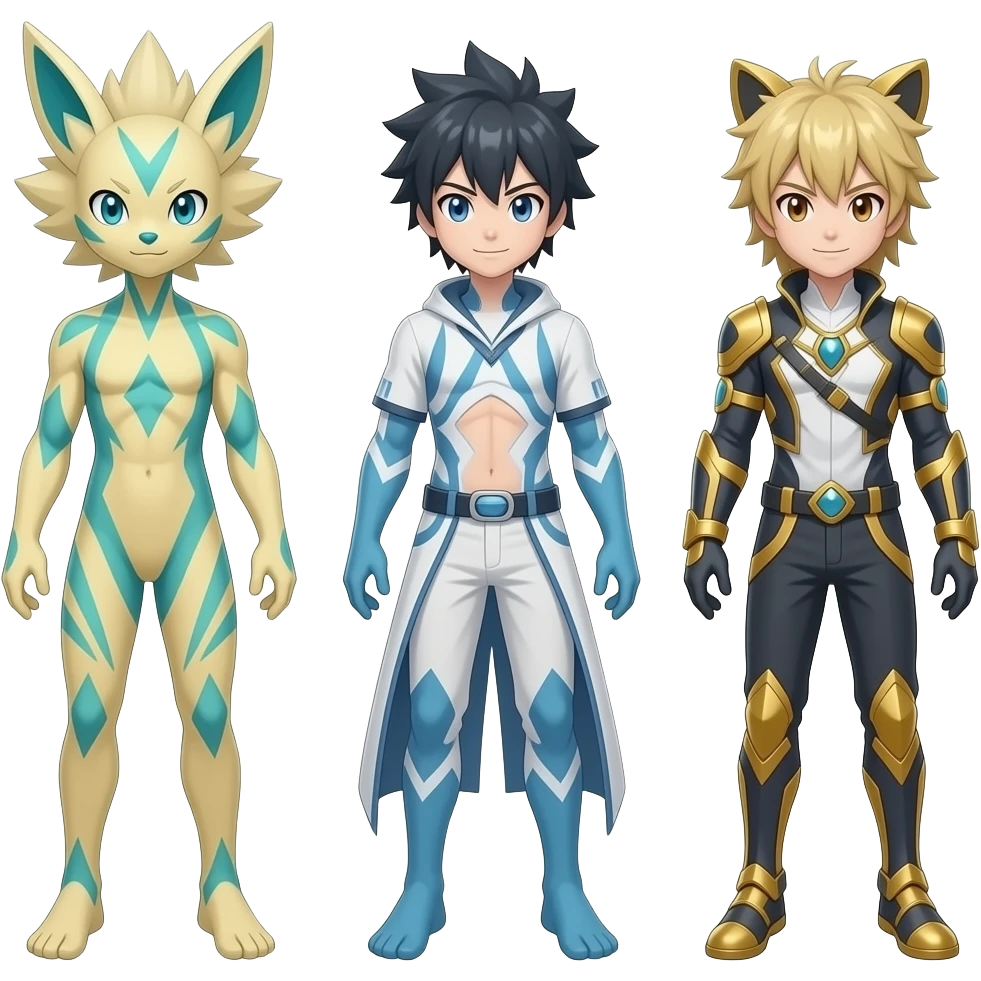 Jirachi-Victini-Celebi-Absol-Jolteon-Litten-Luxray-Fakémon-hybrid emoji