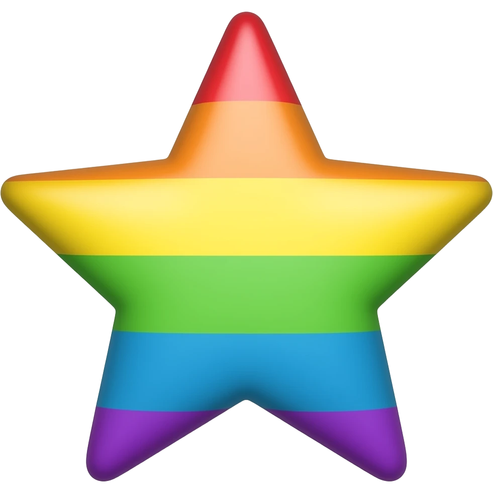 Rainbow pastel star ^_^ emoji