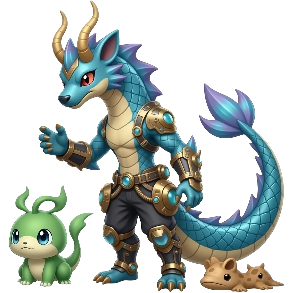 scaly fuzzy shiny glossy smooth finned frilled spunky gothic Realistic tall slim unique original shiny edgy cool steampunk-cyberpunk-solarpunk-fantasy-Absol-Sprigatito-Vaporeon-Manectric-Mudkip-Fakémon-hybrid emoji