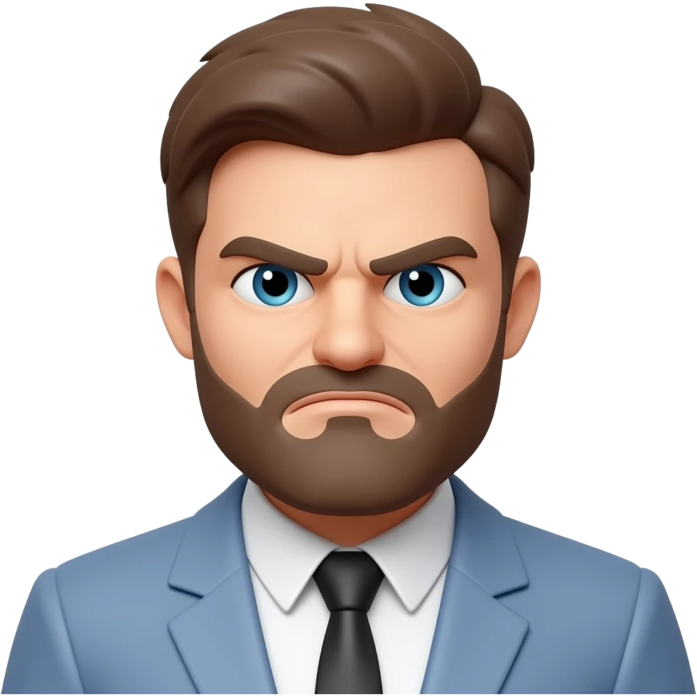 Grumpy - 3d emoji