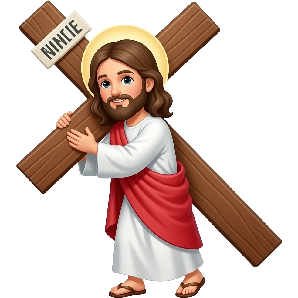 Jesús carrying his cross emoji