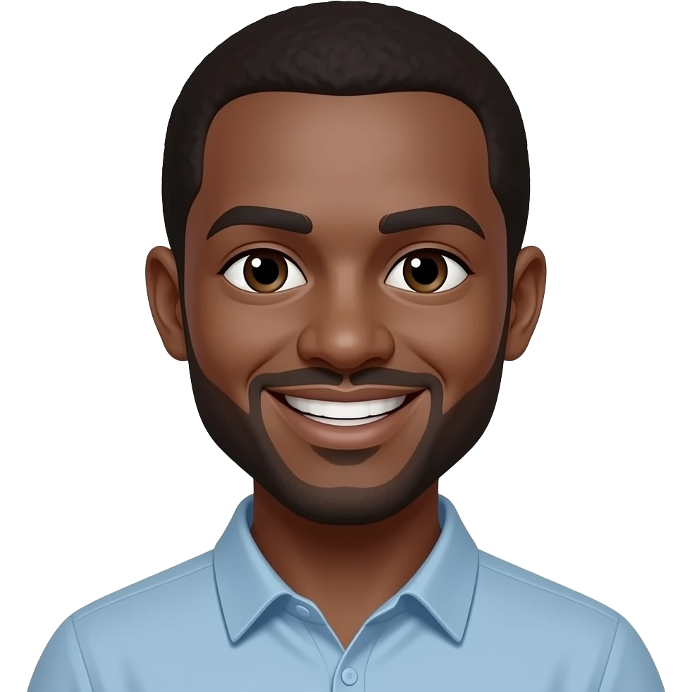 black smiling emoji