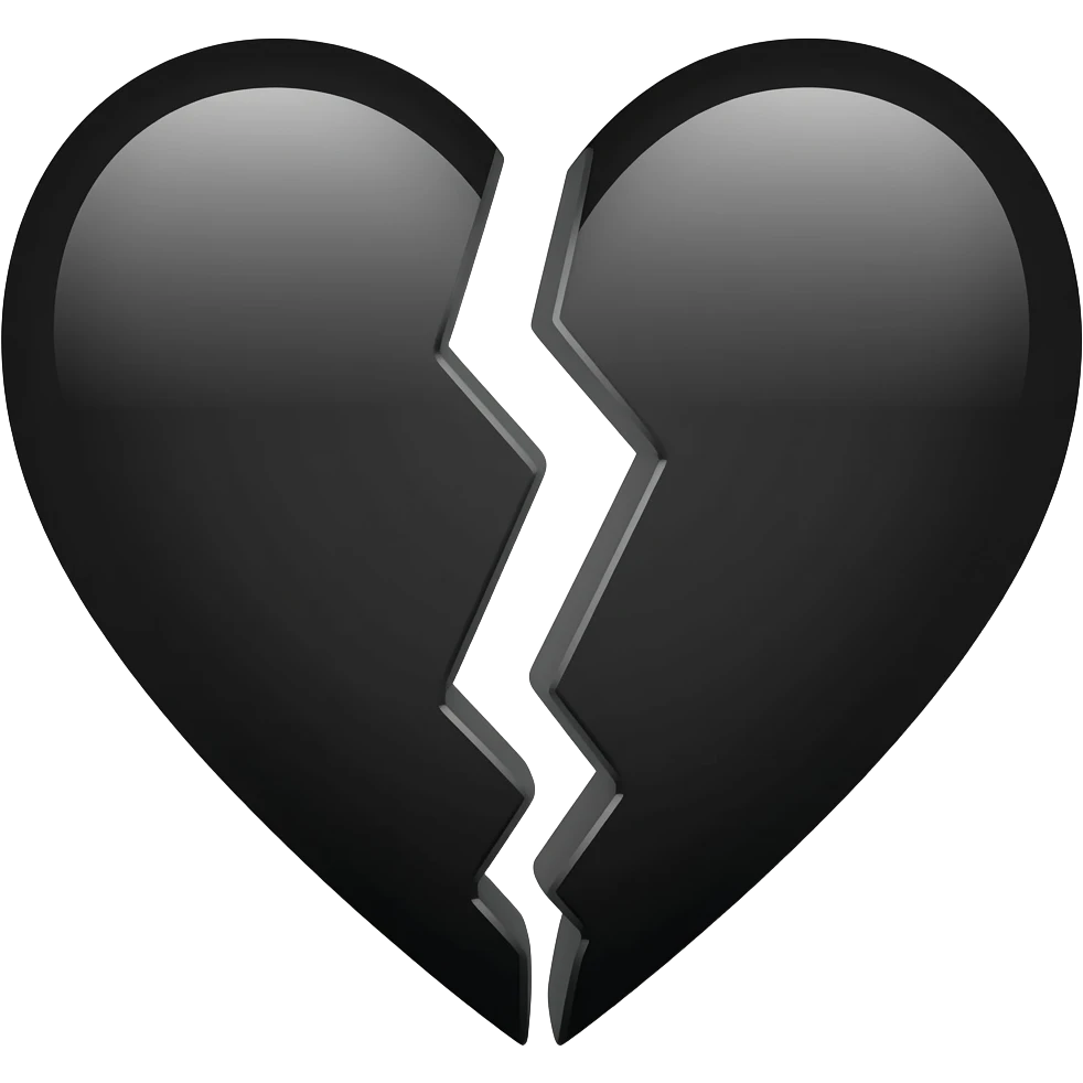 Black Broken heart emoji