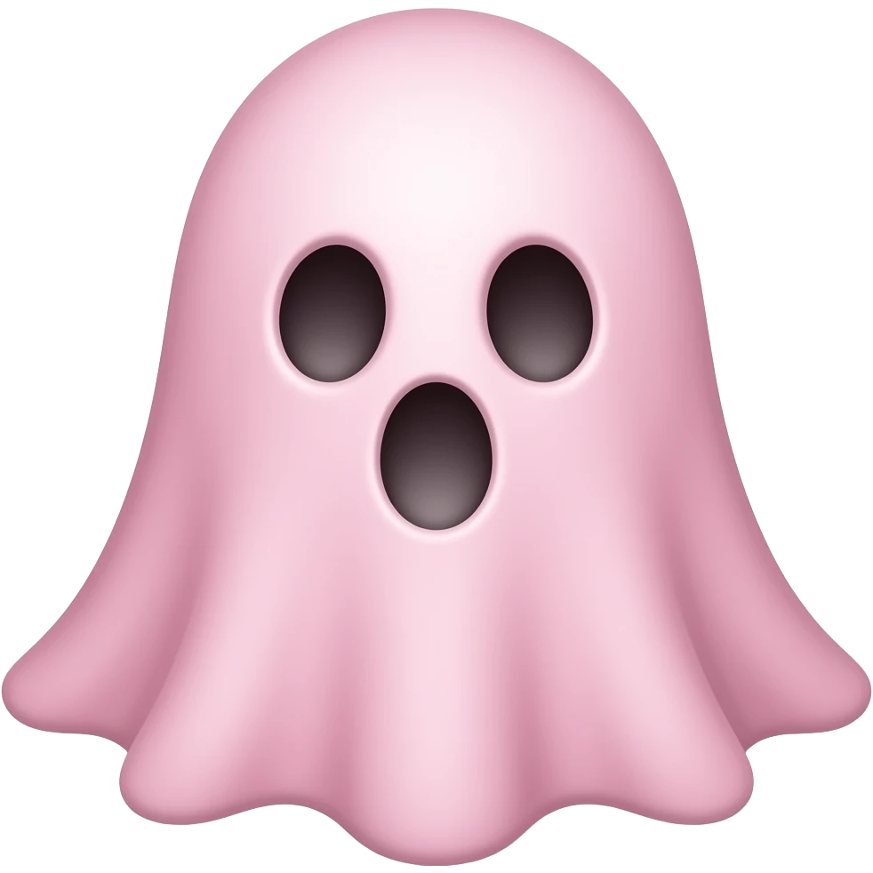 pink ghost emoji