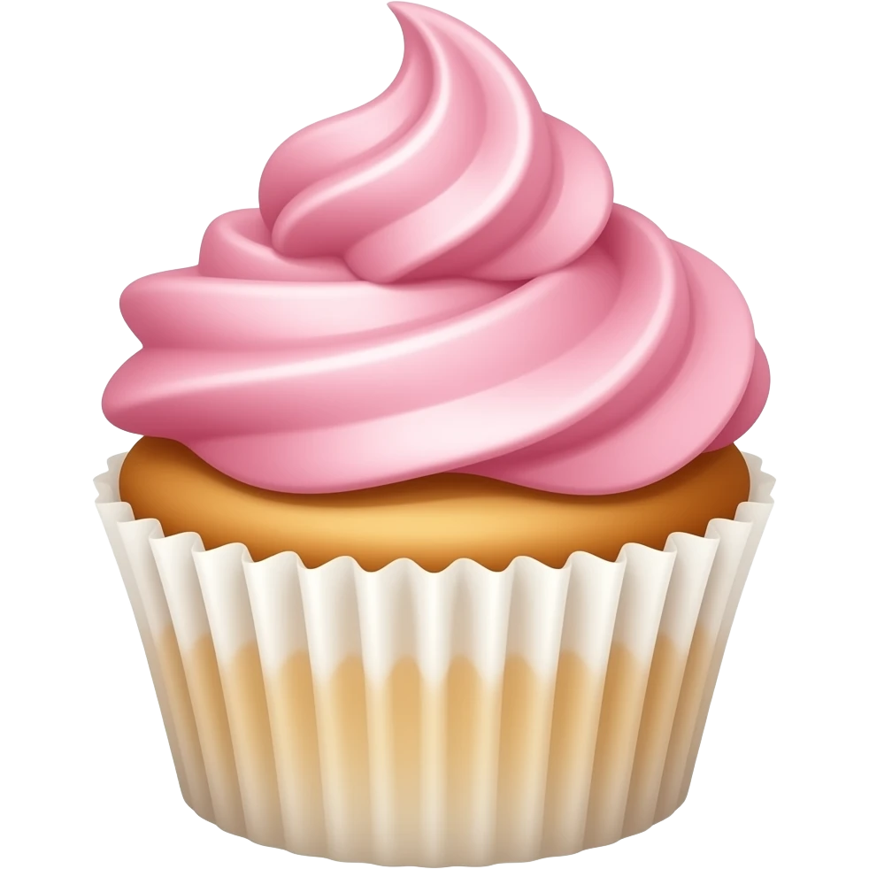 Cupcake with pink icing emoji
