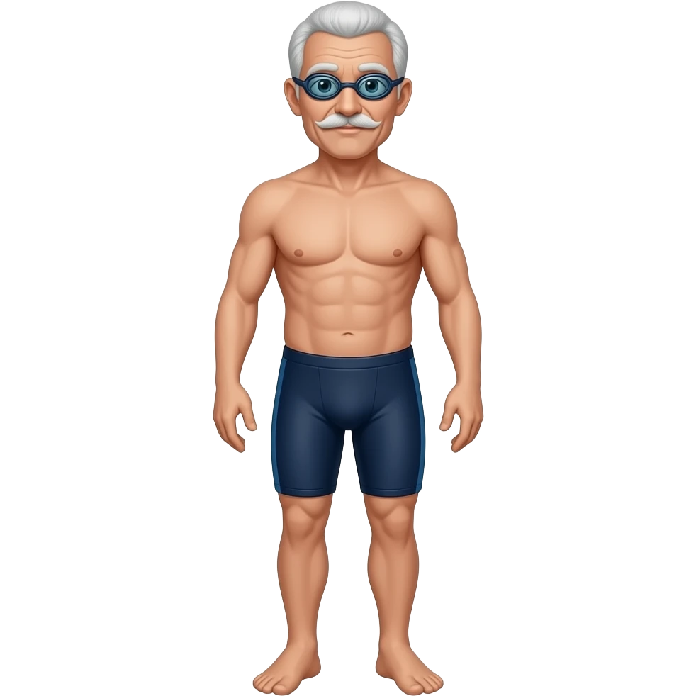 old man swimmer emoji
