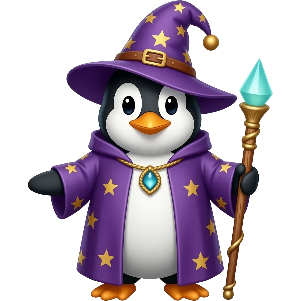 Penguin Wizard emoji