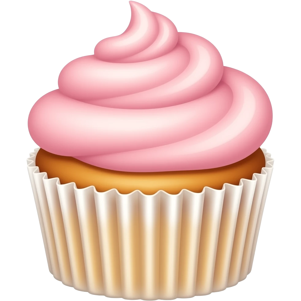 Cupcake with pink icing emoji
