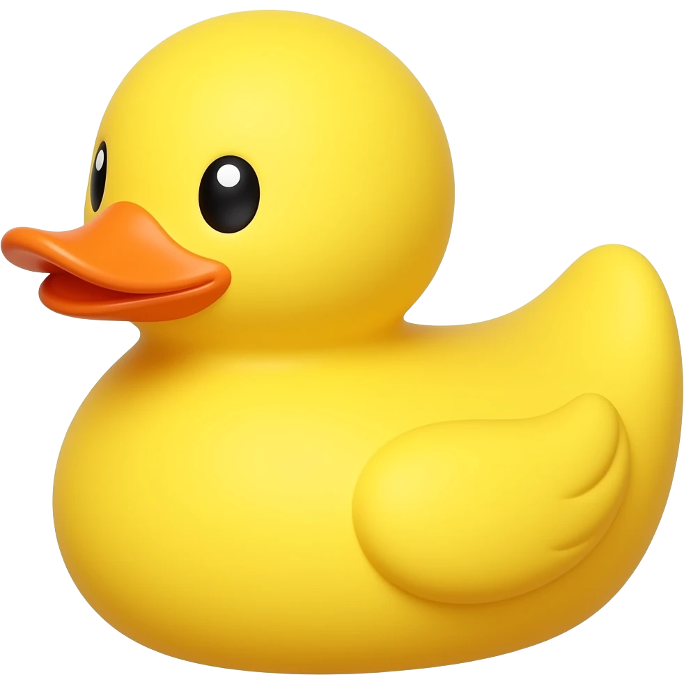Yellow rubber duck emoji