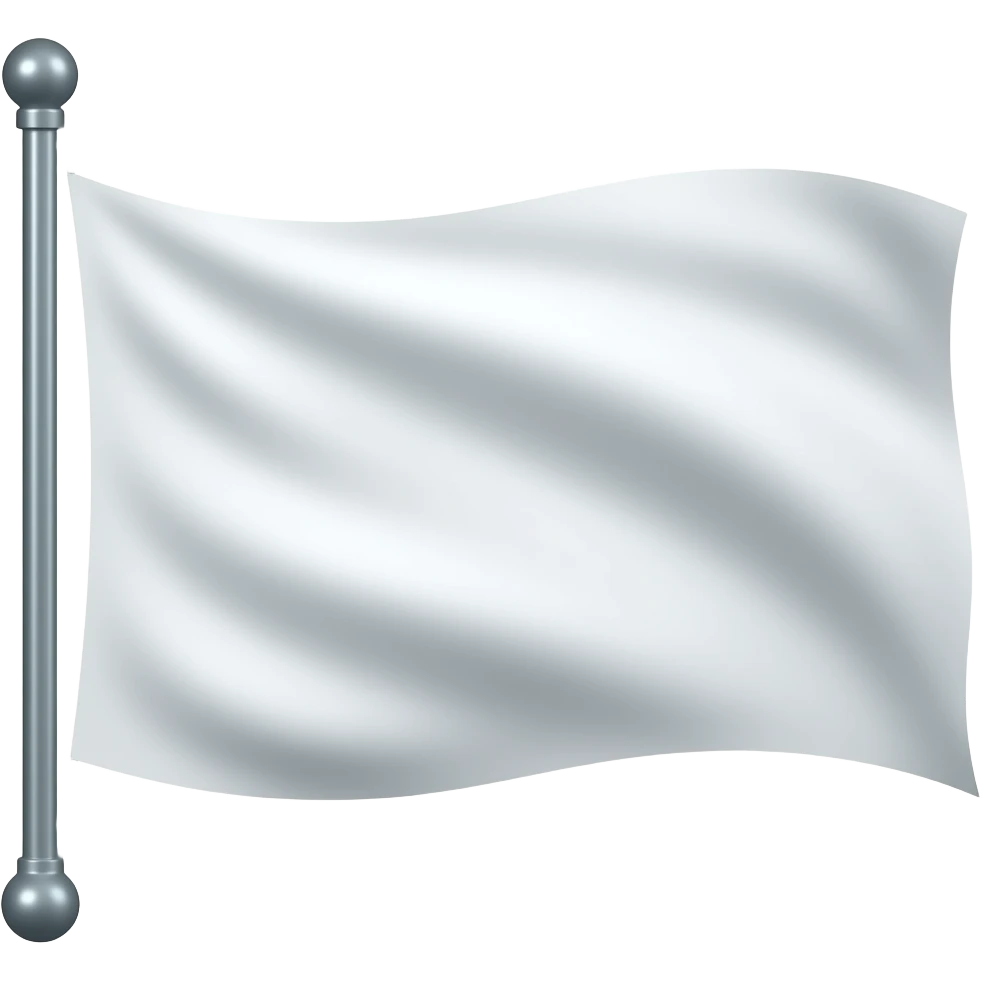 White flag with transparent line on it emoji