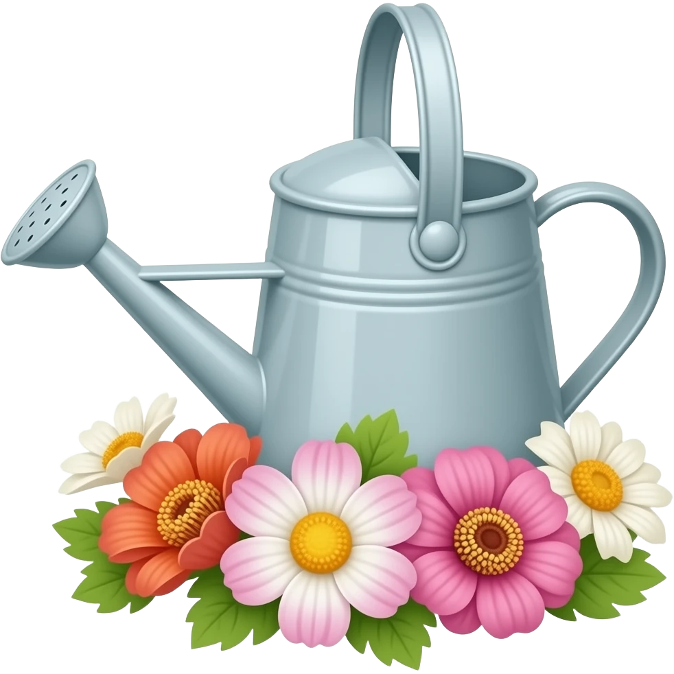 Watering can and flowers emoji