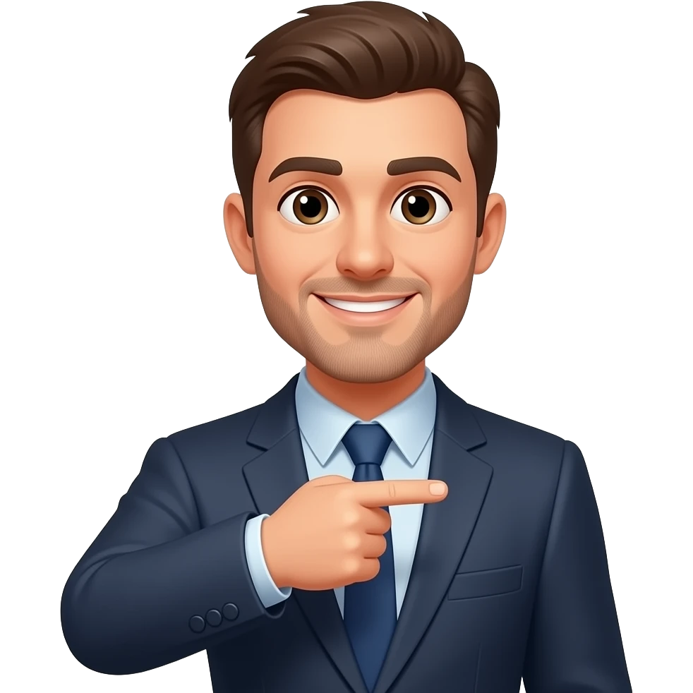 a man point himself emoji