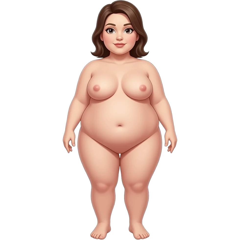Woman, fat, naked, full body view emoji