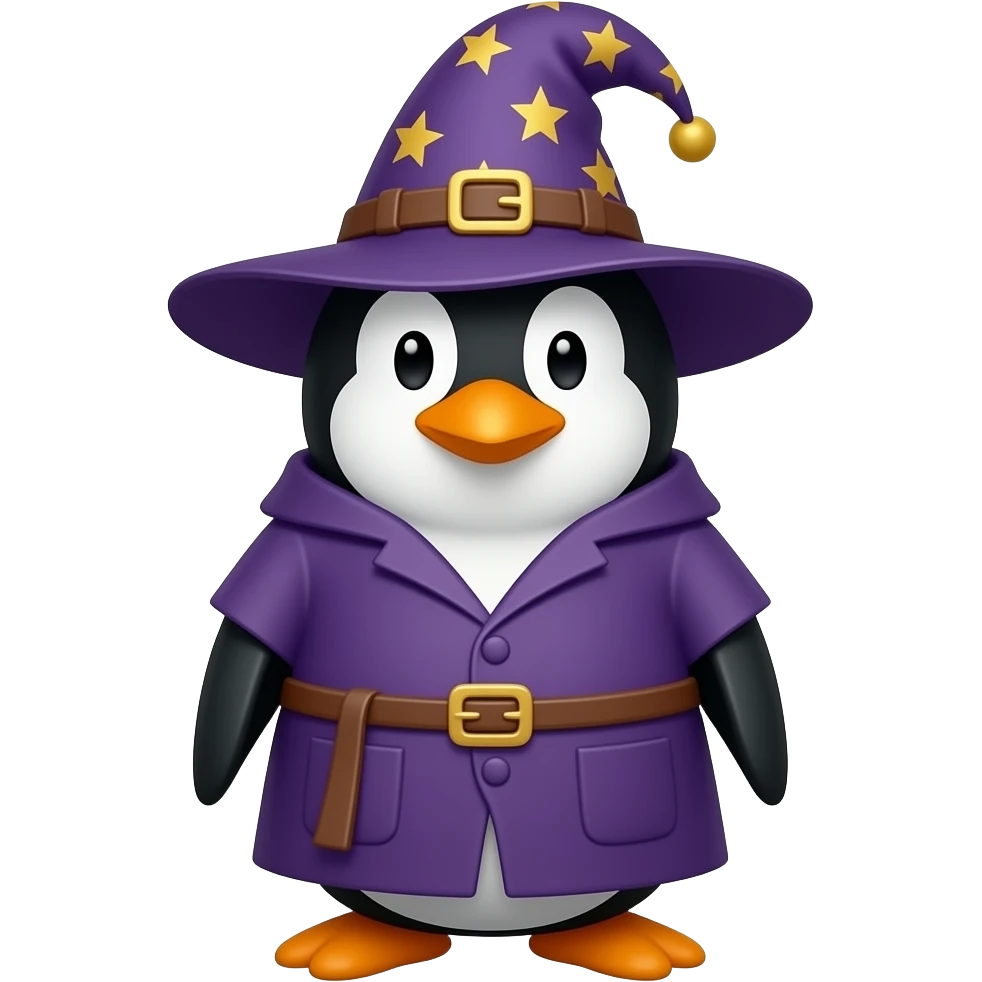 Penguin Wizard emoji