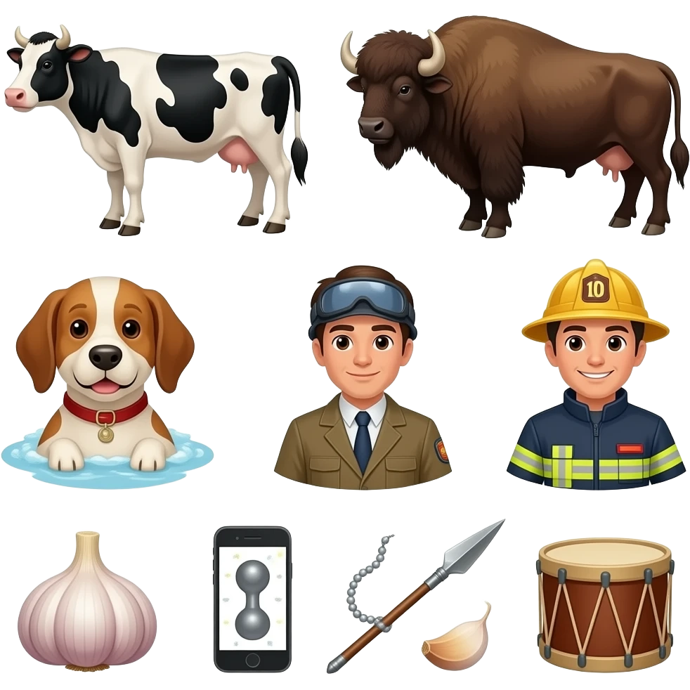 🐕🐄🦬🛀🧑‍✈️🧑‍🚒🫛📱🪎🪇🪊 emoji